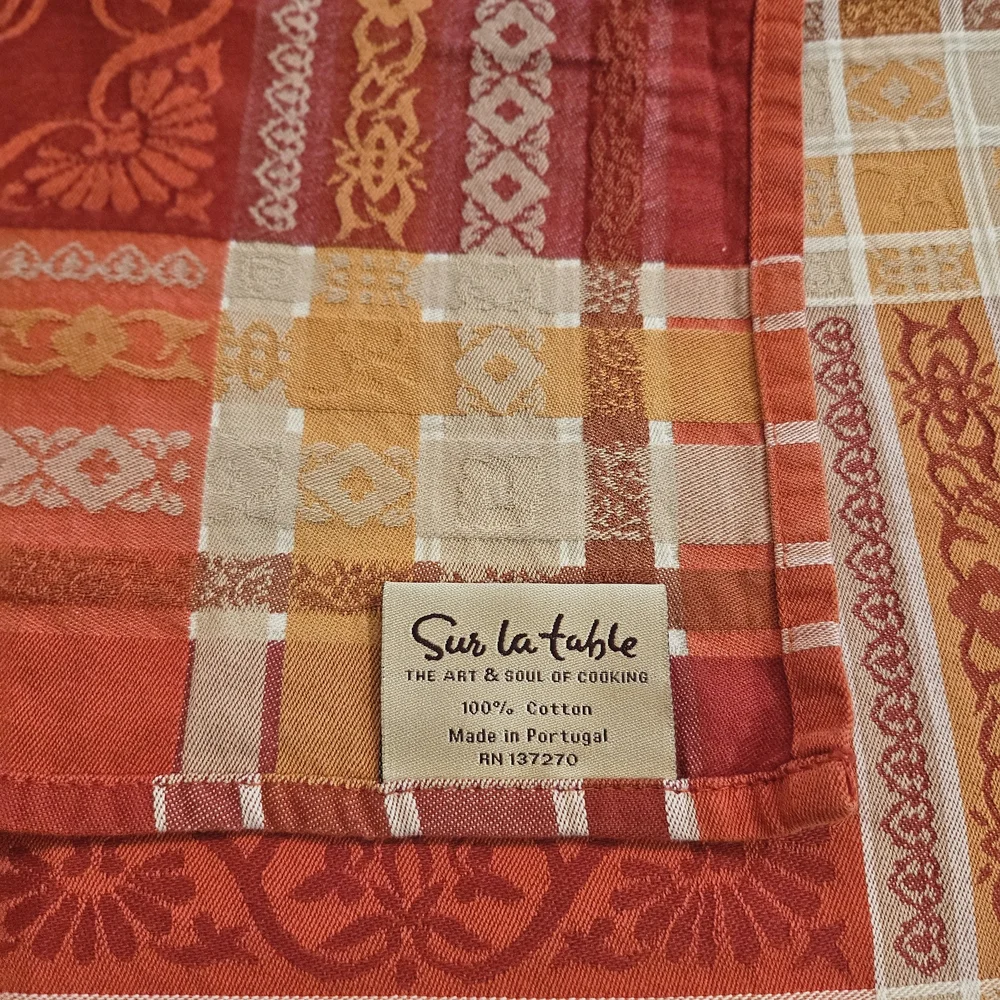 Sur La Table Red and Orange Cotton Napkins & Placemats (4 Each)